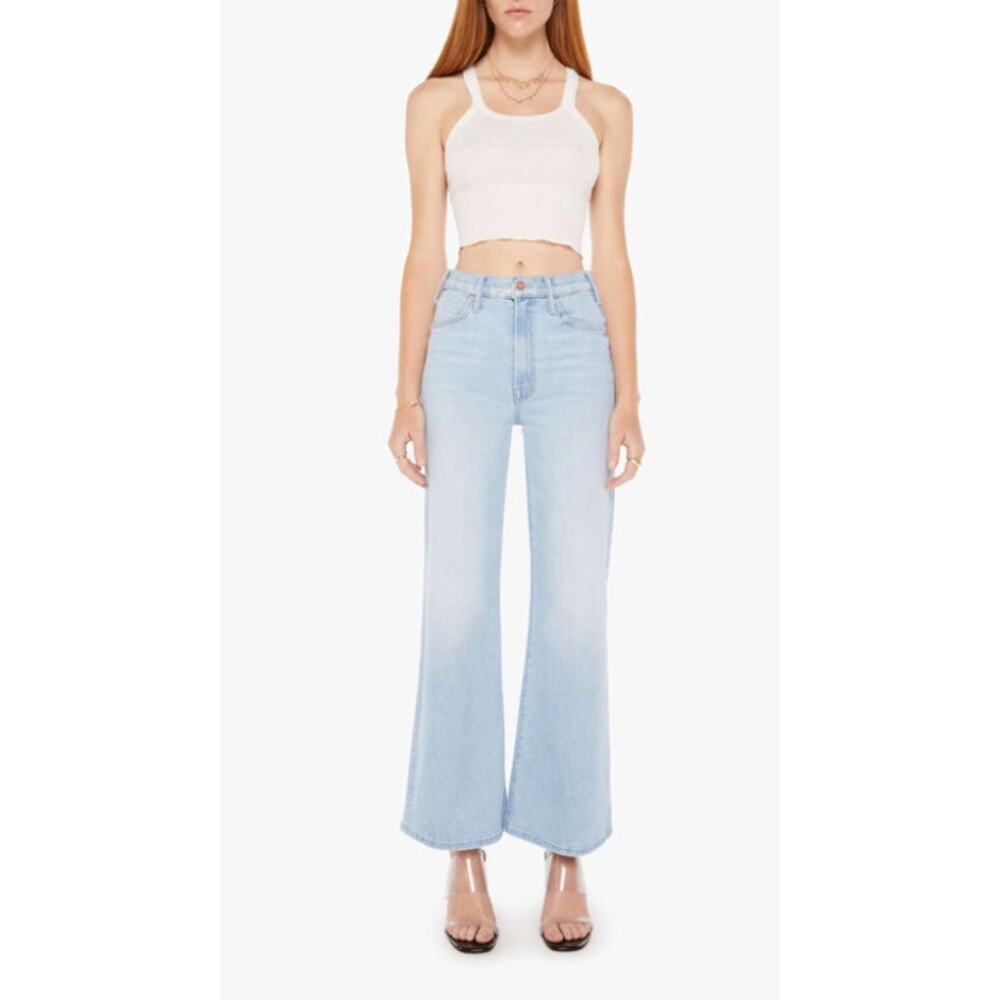 MOTHER Light Blue High-Rise Flare Jeans